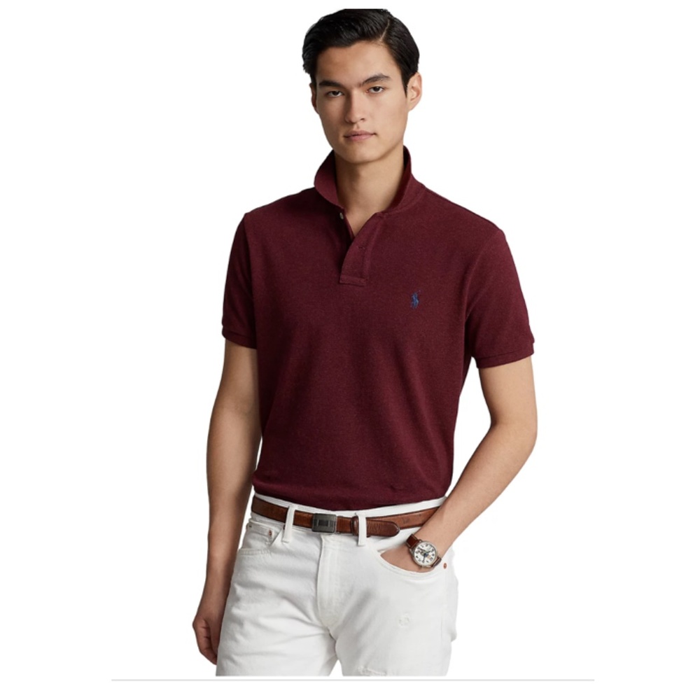 Polo Ralph Lauren Men's Burgundy Soft Cotton Short Sleeve Polo Shirt